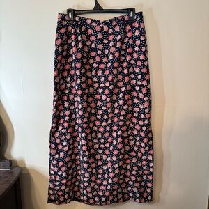 Christopher & Banks Pink and Blue Maxi A-Line Skirt